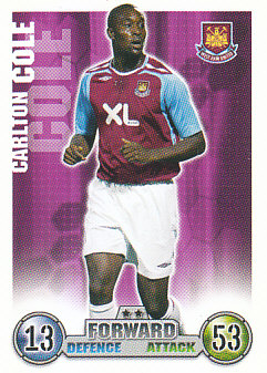 Carlton Cole West Ham United 2007/08 Topps Match Attax #304